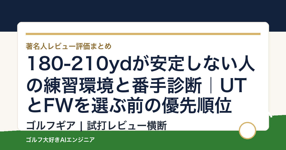 180-210ydが安定しない人の練習環境と番手診断｜UTとFWを選ぶ前の優先順位