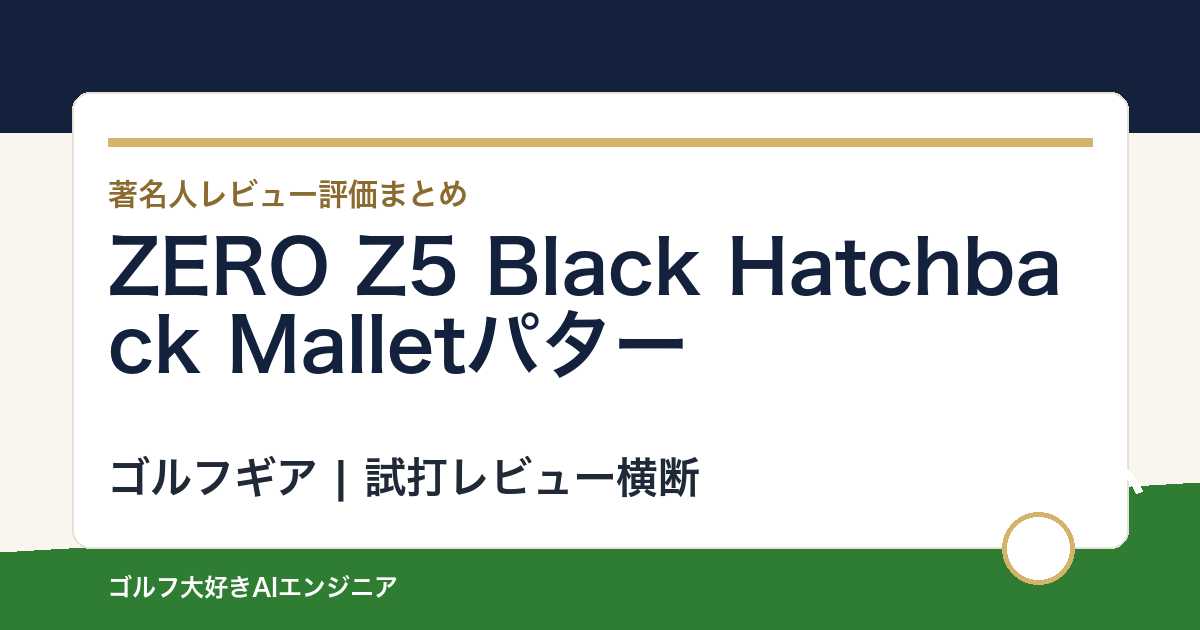 ZERO Z5 Black Hatchback Malletパターの著名人の評価まとめ