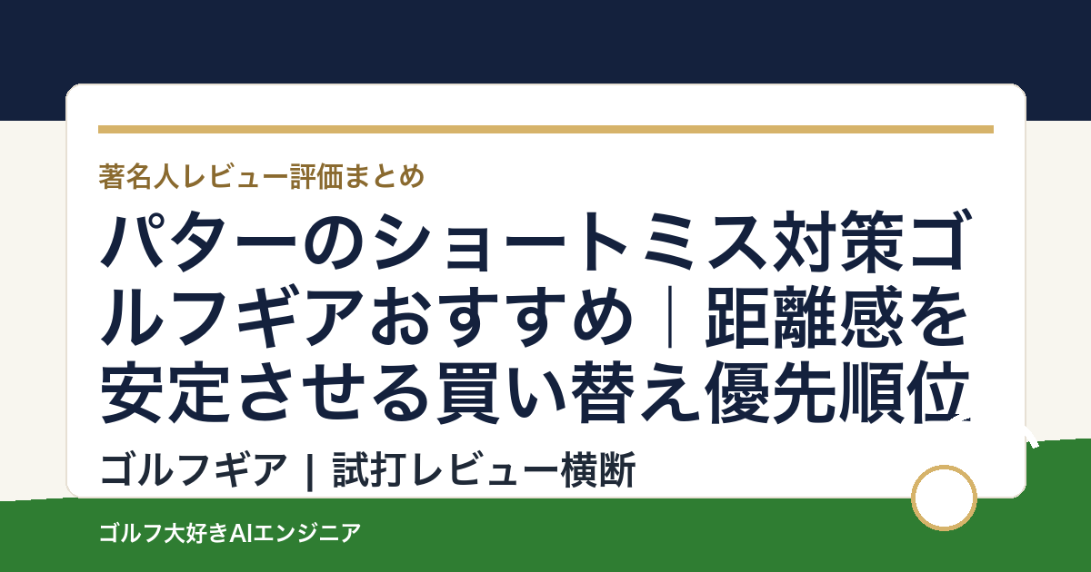 パターのショートミス対策ゴルフギアおすすめ｜距離感を安定させる買い替え優先順位