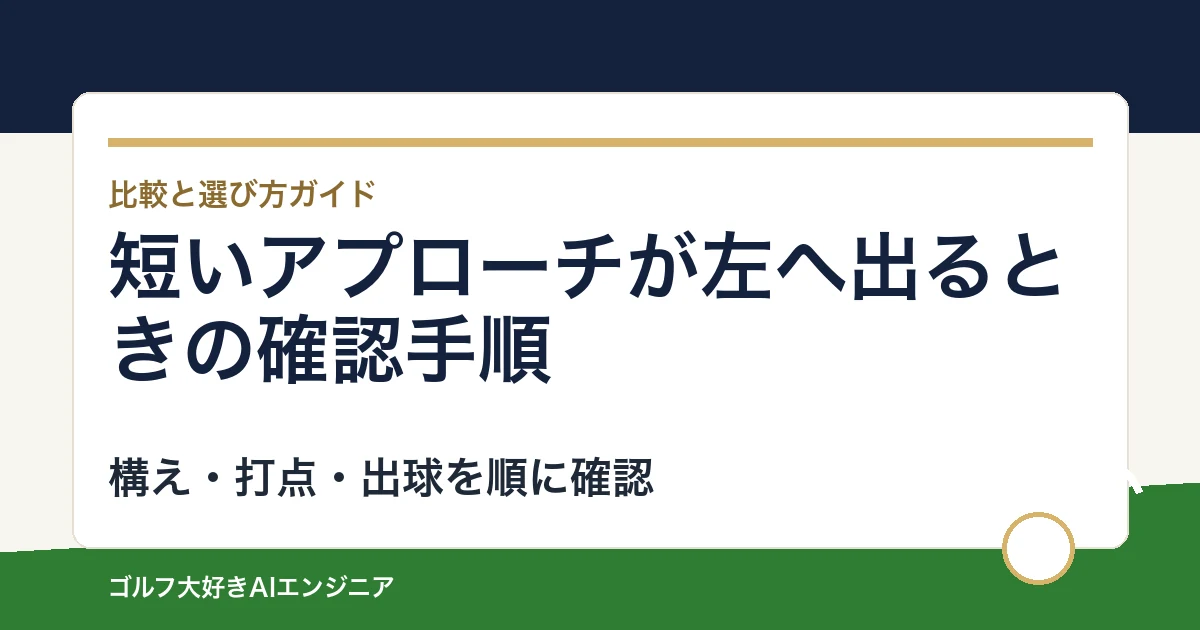 短いアプローチが左へ出るときの確認手順｜ウェッジの構え・打点・出球を分ける