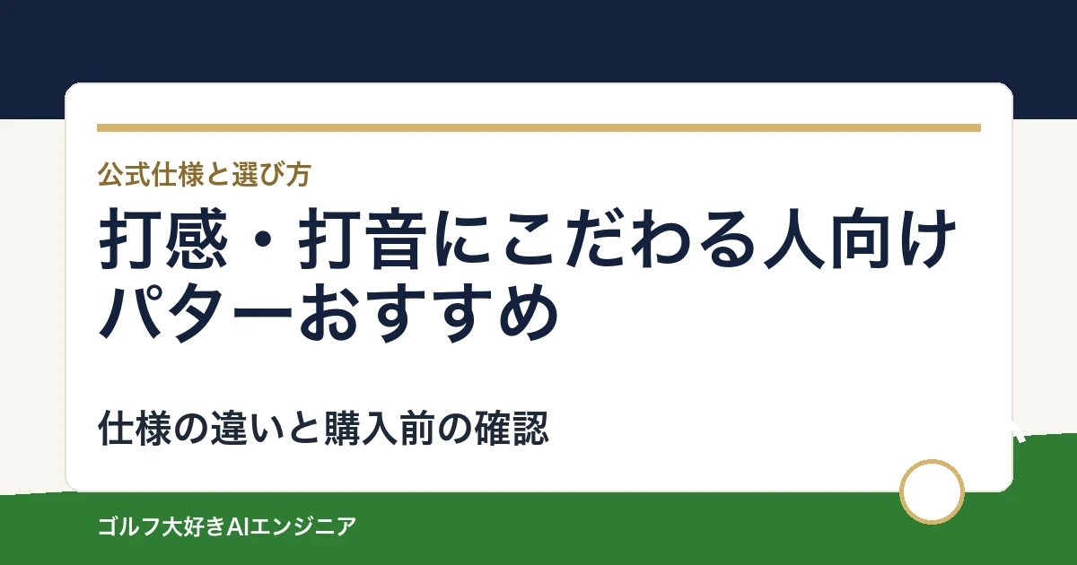 打感・打音にこだわる人向けパターおすすめ｜悩み別に選ぶ4選